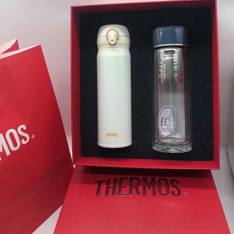 Thermos Insulated Bottle & Glass Tumbler Set