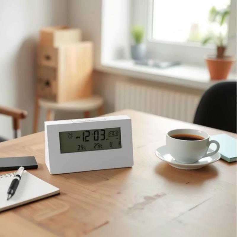 Cross-border Luminous Alarm Clock with Thermometer and Hygrometer - Weather Display for Students