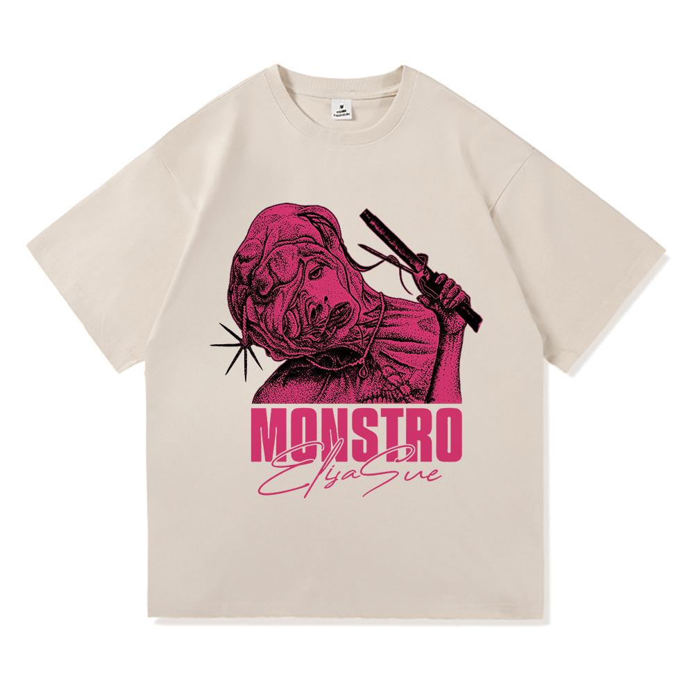 The Substance Movie 2024 T Shirts Men Harajuku Monstro Elisasue Tshirt Unisex High Quality Horror Style Vintage Cotton Tee Shirt