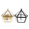 1 Stück Hochzeits Eheringbox Aufbewahrungsbox Glas Terrarium Schmuckschatulle Grün Glas Ringhalter Sukkulente Ringbox Hochzeit Glas