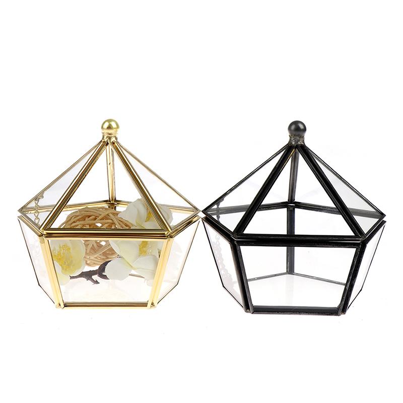 1 Stück Hochzeits Eheringbox Aufbewahrungsbox Glas Terrarium Schmuckschatulle Grün Glas Ringhalter Sukkulente Ringbox Hochzeit Glas