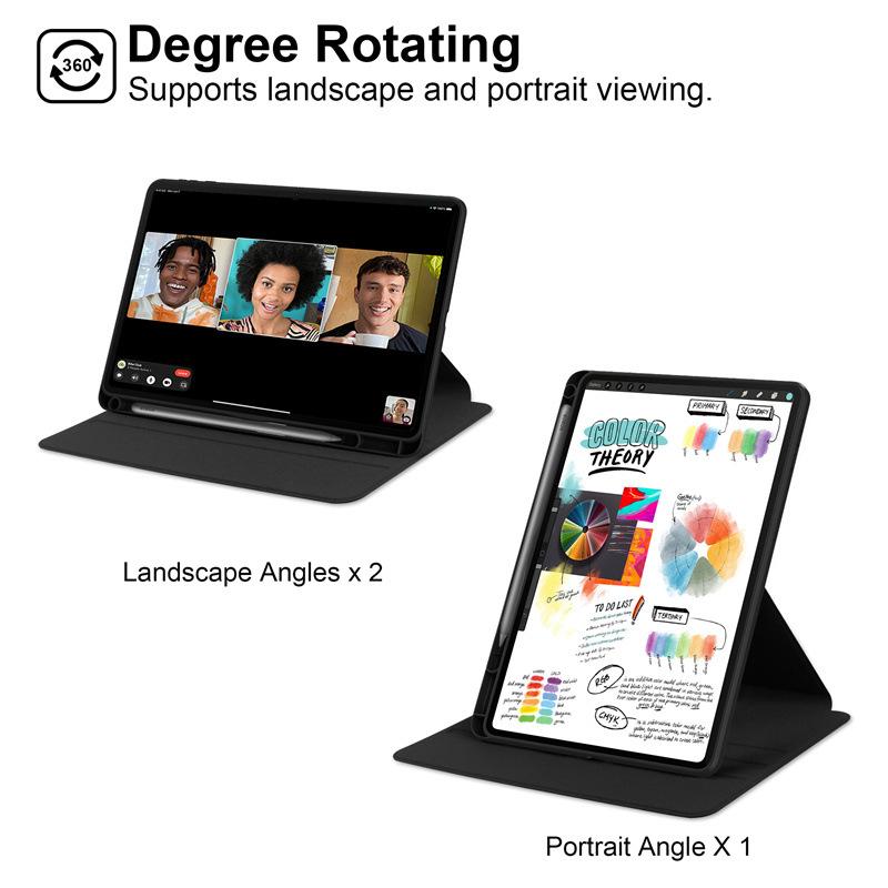 Protective Case for Honor Pad 9 / Pad 8 12.1- Inch 360 Degree Rotating Protective Stand Smart Transparent Back