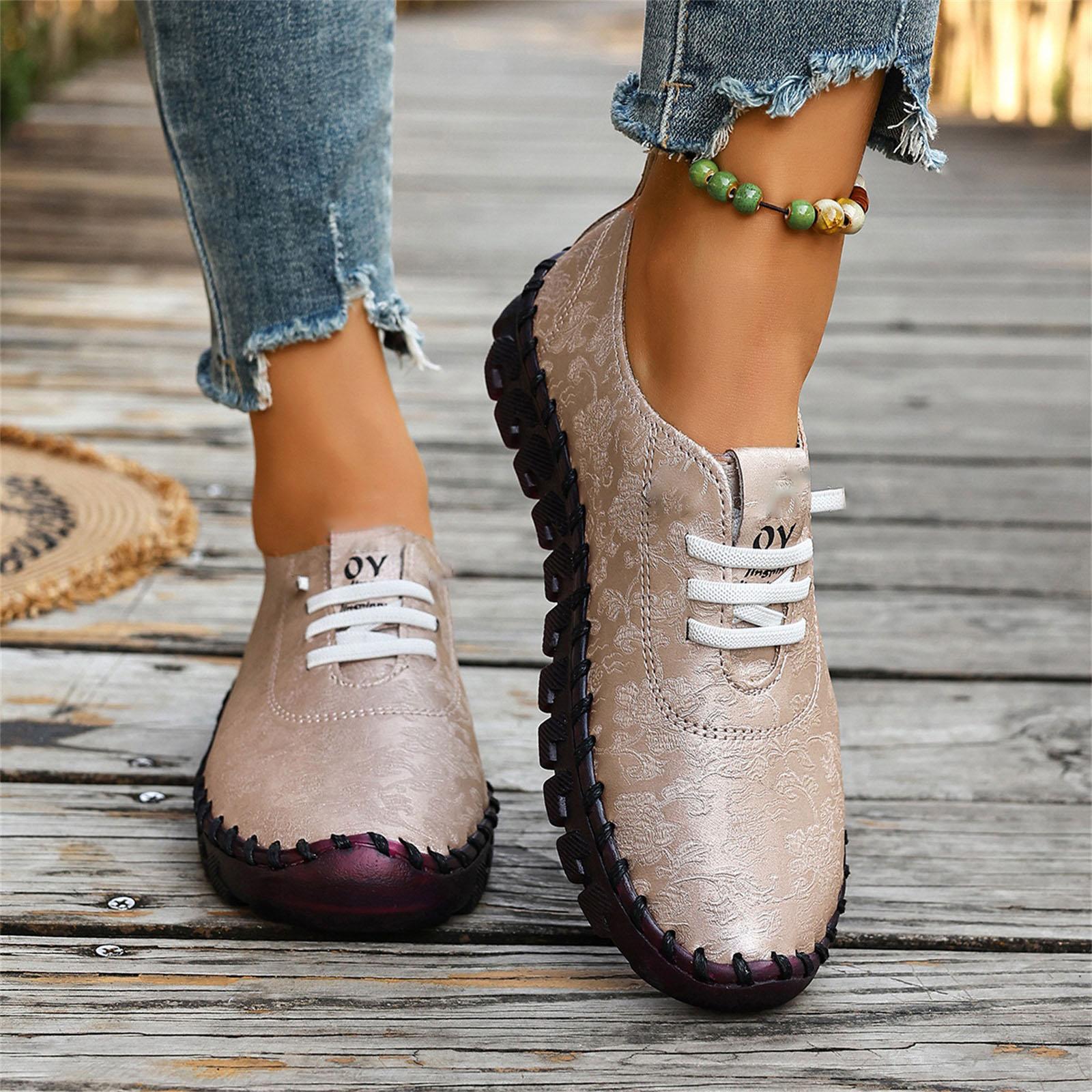 

Women s Fashion Plus Size Round Toe Flat Casual Shoes 38 рожевий