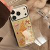 Compatible with Apple 17 Pro Max: Gilded Yellow Stars & Small Dog Cartoon Electroplated Case for iPhone 15/13.