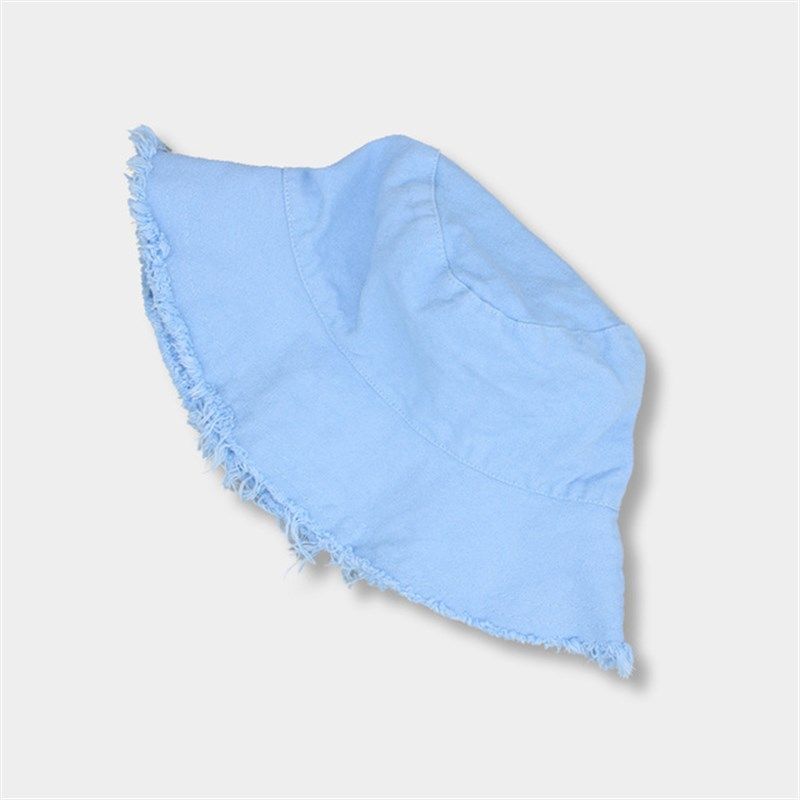 

Bucket Hat Women Solid Cotton Soft Fishing Men Flat Top Hip blue Free size 56-58cm(adults)