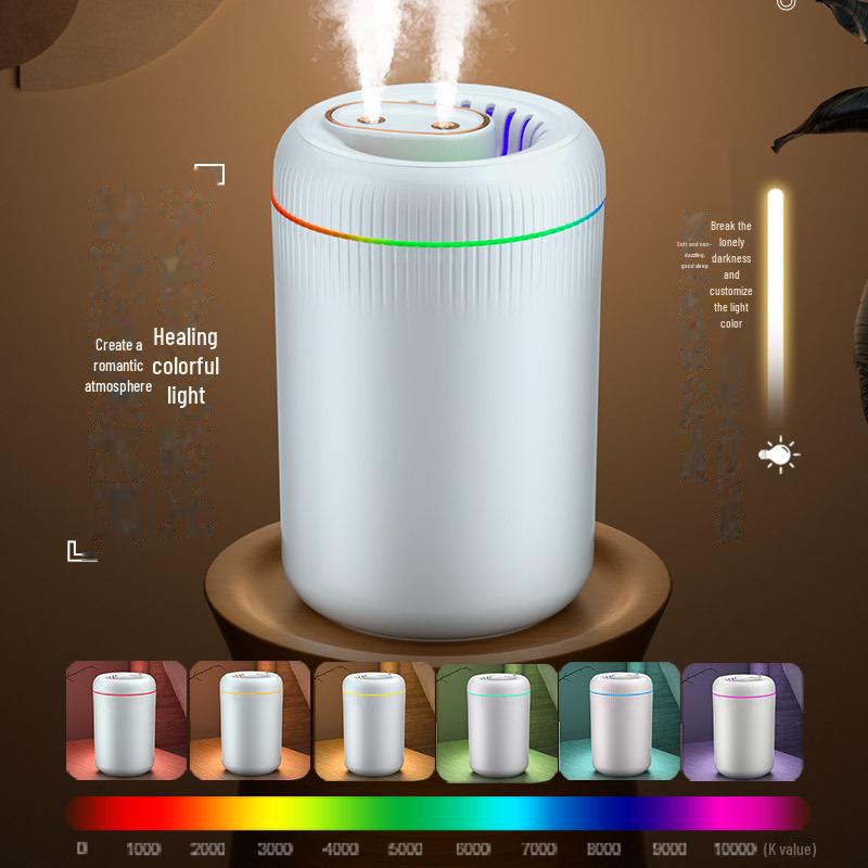 3.5L Dual Spray USB Humidifier for Home, Office, and Car
