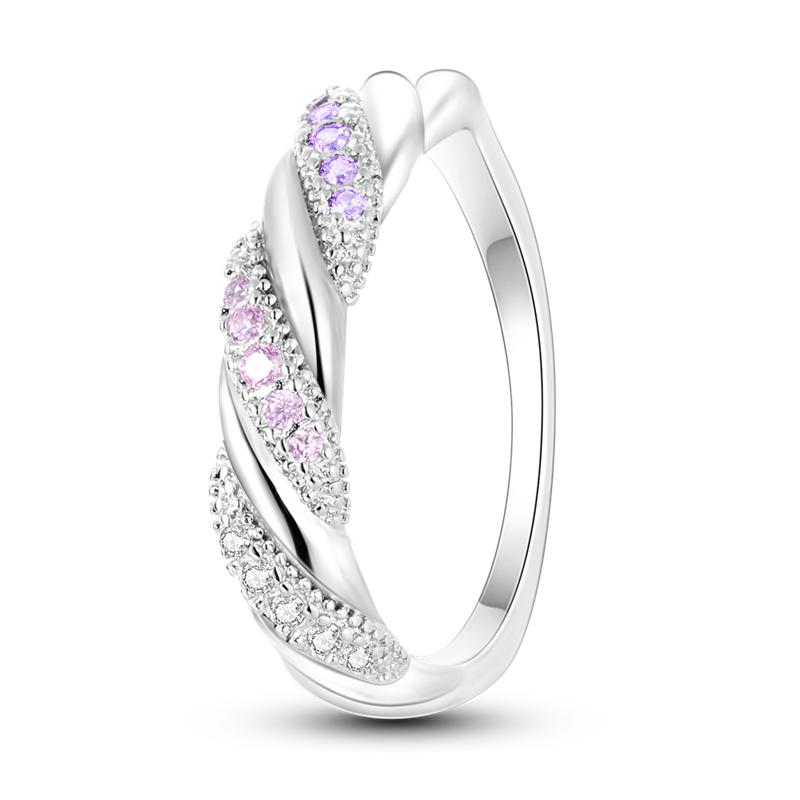 

Finger Rings for Women 925 Silver Zircon Crystal Stackable Geometric Ring Wedding Jewelry Engagement Rings 8