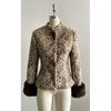 2026 Fall Winter Womens Retro Deer Faux Fur Stand Collar Short Jacket