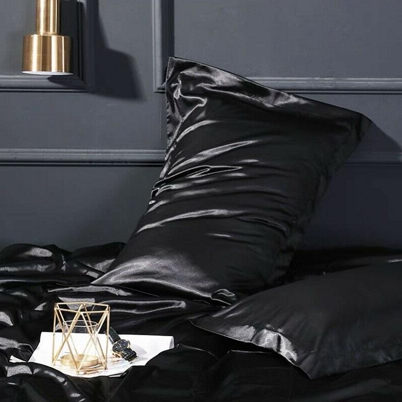 Soft 48cm*74cm PillowCase Skin-friendly For Bed Luxury 100% Mulberry Silk Protect Hair Skin Pillowcase Pillow Cases Cover Momme Anti-wrinkle  Handmade