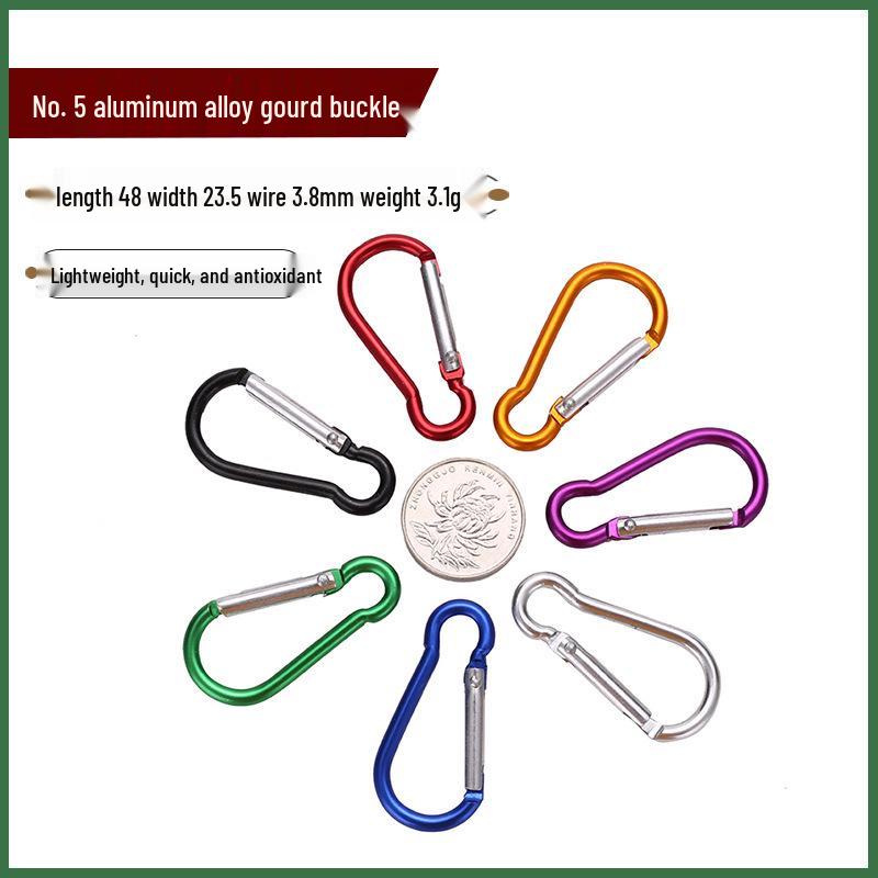 4-8 Размер D-Тип Многофункциональный Открытый Альпинизм Алюминиевый Карабин Рюкзак Бутылка Быстрый Металлический Зажим Пряжка