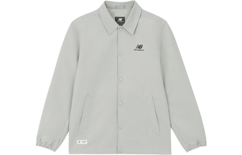 New Balance Jackets Unisex Gray Lapel Moderate Other 5AD38111-GR M