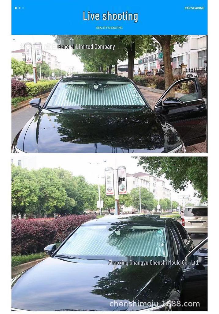 Automatic Retractable Windshield Sunshade Curtain for Summer Car Protection