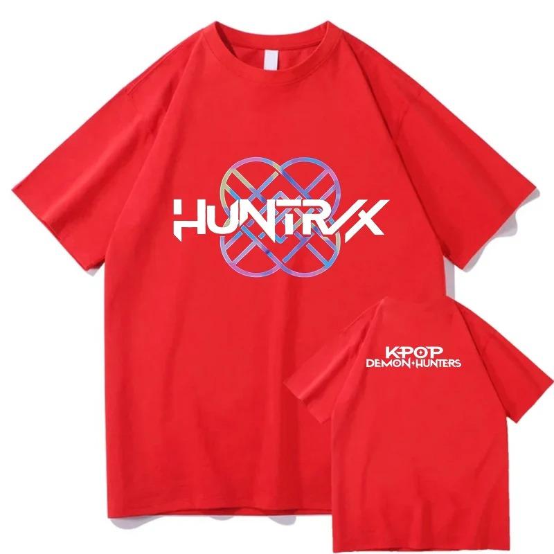 Trend Loose Tops Unisex Street Hip Hop Fashion Casual T-Shirt Anime K-Pop Demon Hunters Tees Harajuku O-neck Casual Shirt Gift