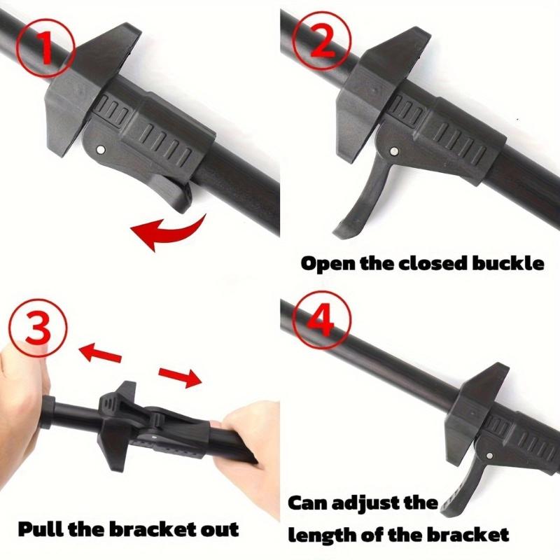 Fishing Poles Support Rack with Ground Stake Rod Holder Mount Bracket Portable Fishing Rod Stand Telescopic Poles Holder