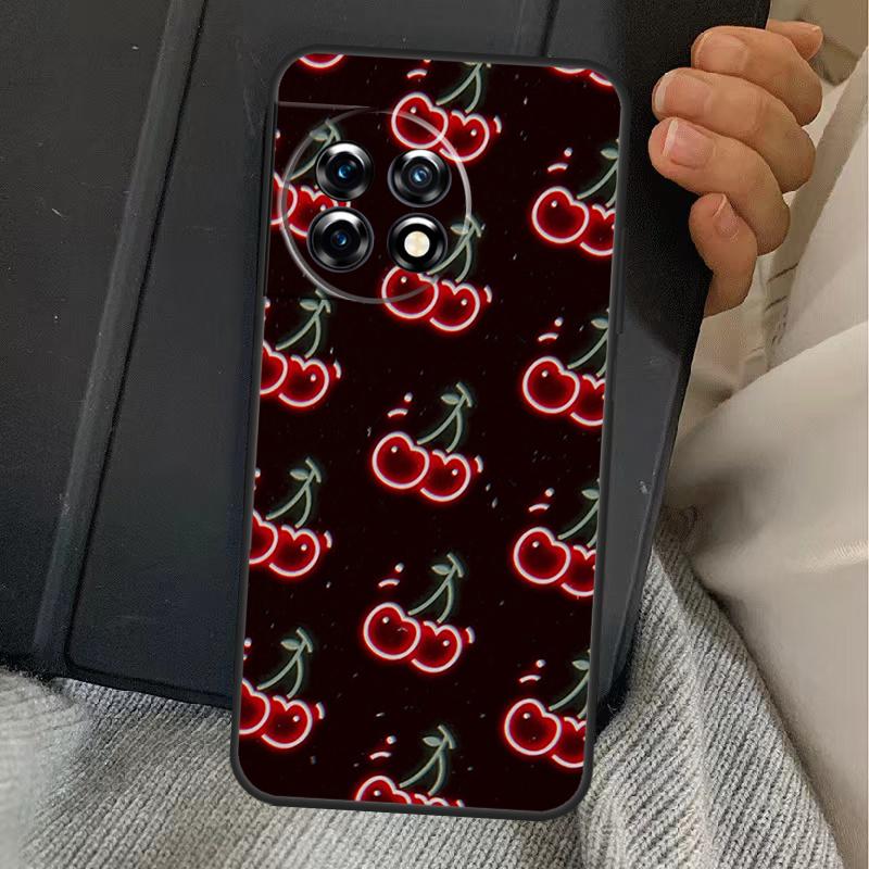 Cherry Pattern Case For OnePlus 13T 10T 8T 10R 12R 13R 15 13 12 11 10 9 Nord CE 5 2 3 4 Lite N20 N30 Cover
