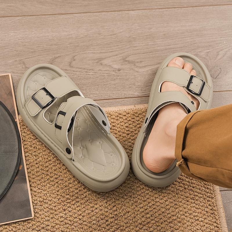Men'S Slippers  Summer Breathable Outdoor Beach Sandals Non Slip Flip Flops New Flat Slippers High Quality Men'S Shoes