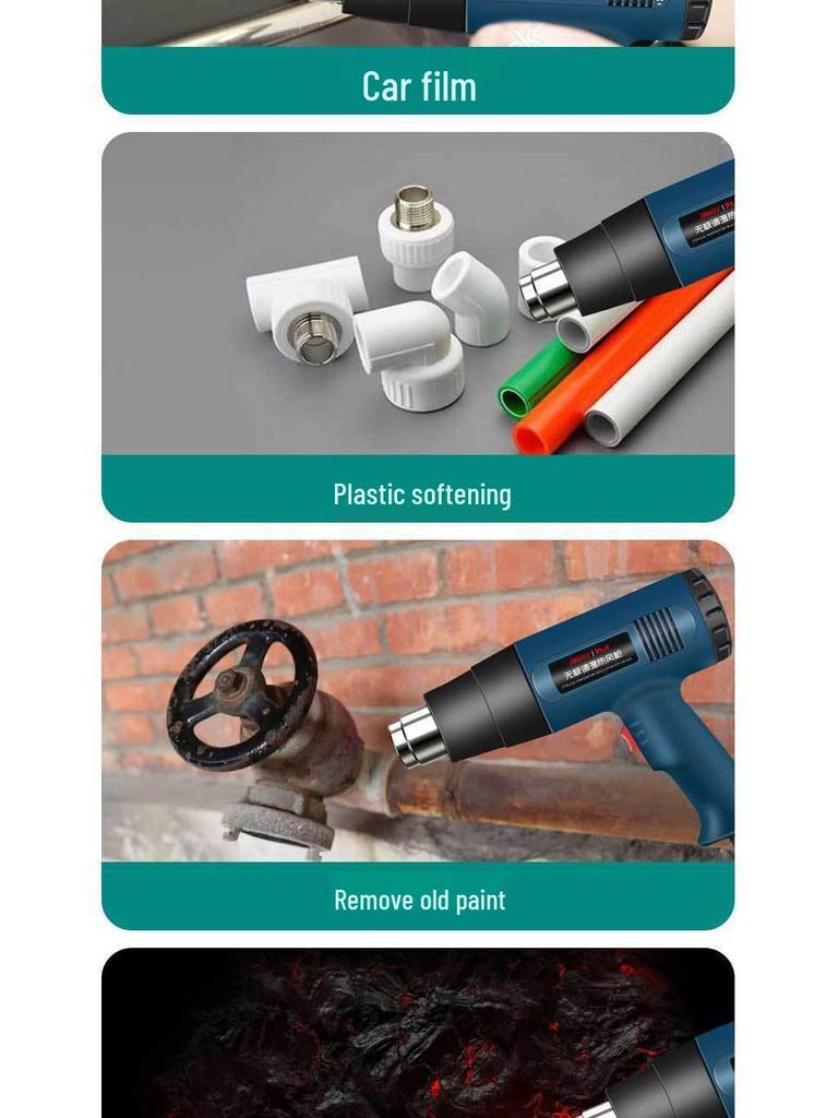 Adjustable Temperature Digital Heat Gun for Car Wrapping and Repairs