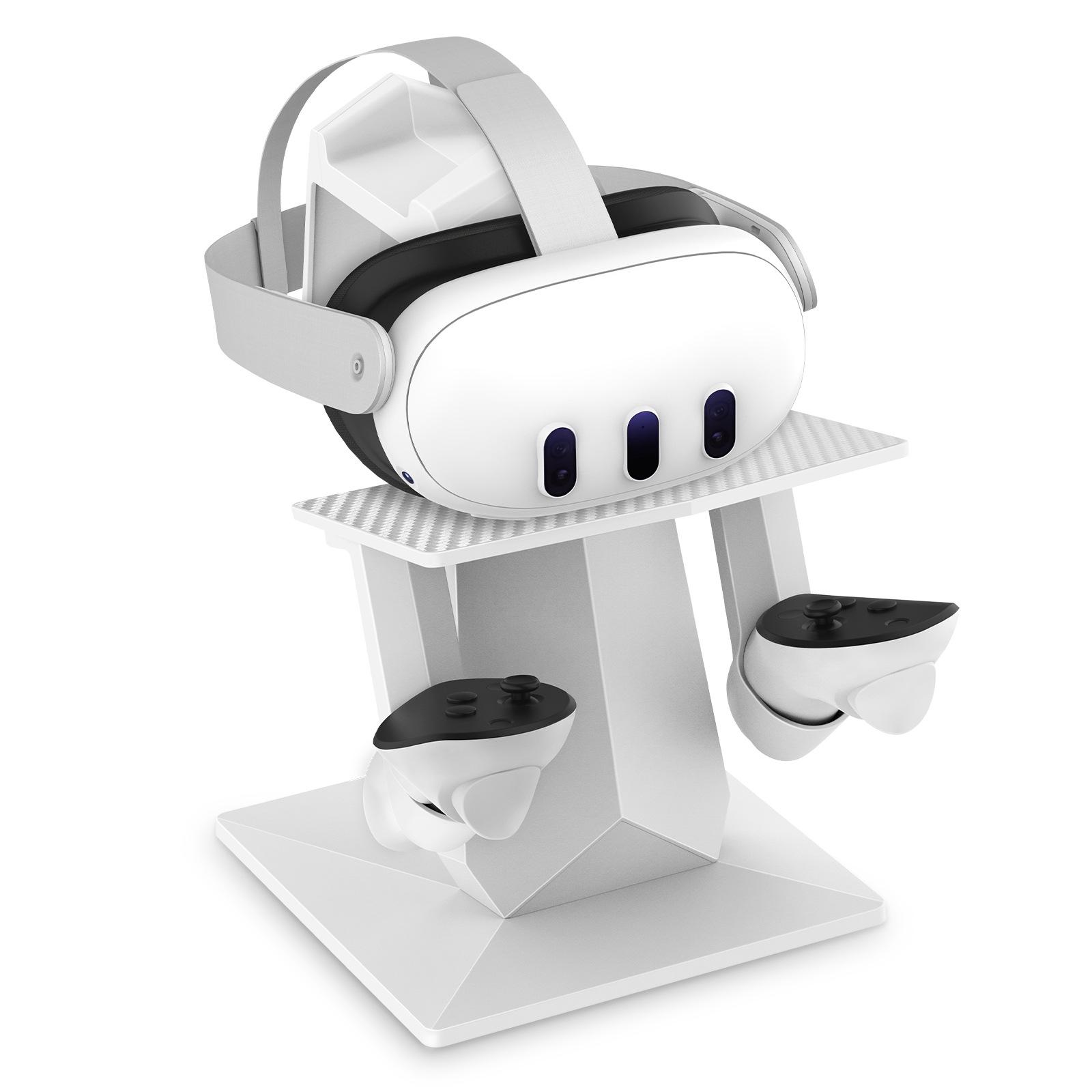 

Meta Quest 3 VR Stand: Smart Desktop Display & Storage Bracket белый