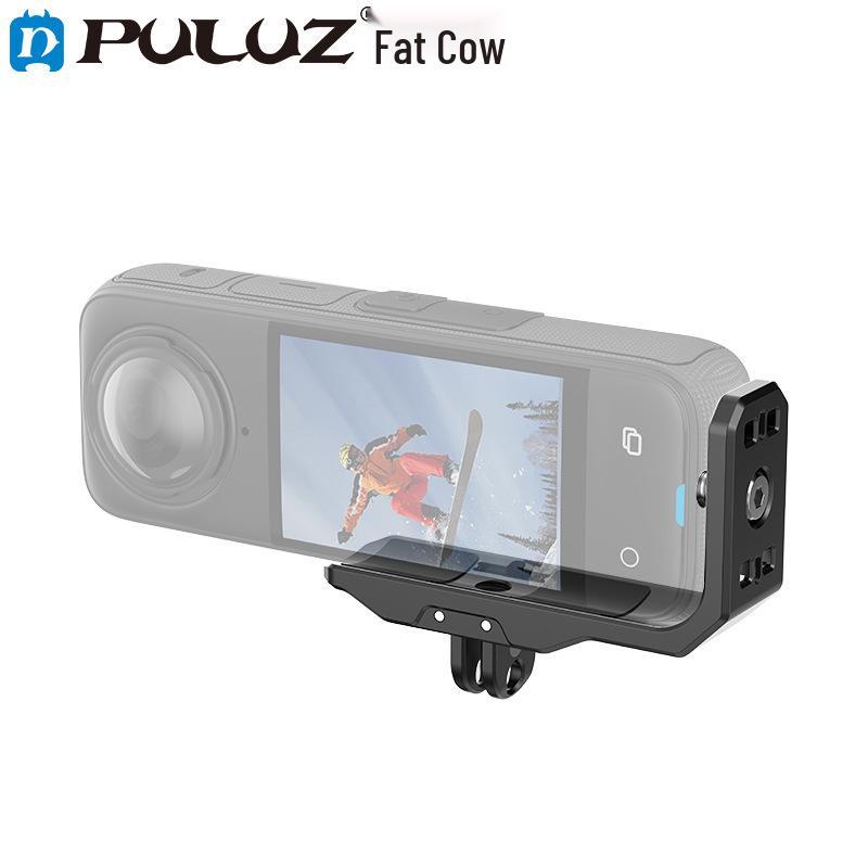 

7PULUZ Fat Cow Quick Release Mount for Insta360 X4/X3 – Vertical/Horizontal Shooting Magnetic Extension Sports Camera Accessory чорний