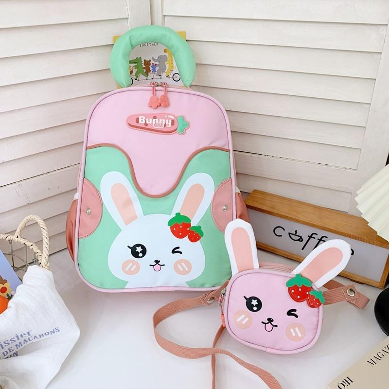 Kinderrucksack für Vorschulkinder aus atmungsaktivem Nylon mit Tiermotiven für den Schulgebrauch