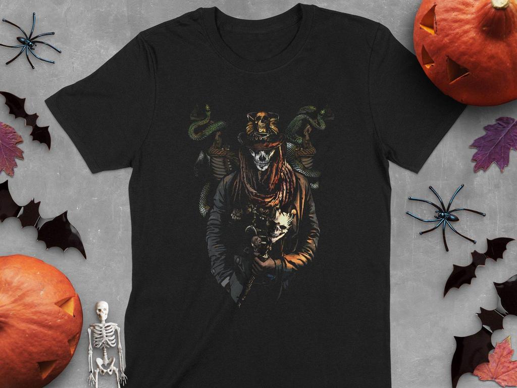 Voodoo Gothic Witchcraft T-Shirt, Occult Dark Art Tee, Mythology Inspired Apparel, Horror Halloween Shirt, Mystical Gothic Clothing