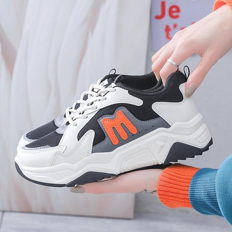 

Модные кроссовки женские туфли на платформе дышащая сетчатая повседневная обувь модные спортивные туфли на шнуровке классические белые кроссовки Tenis De Mujer 35