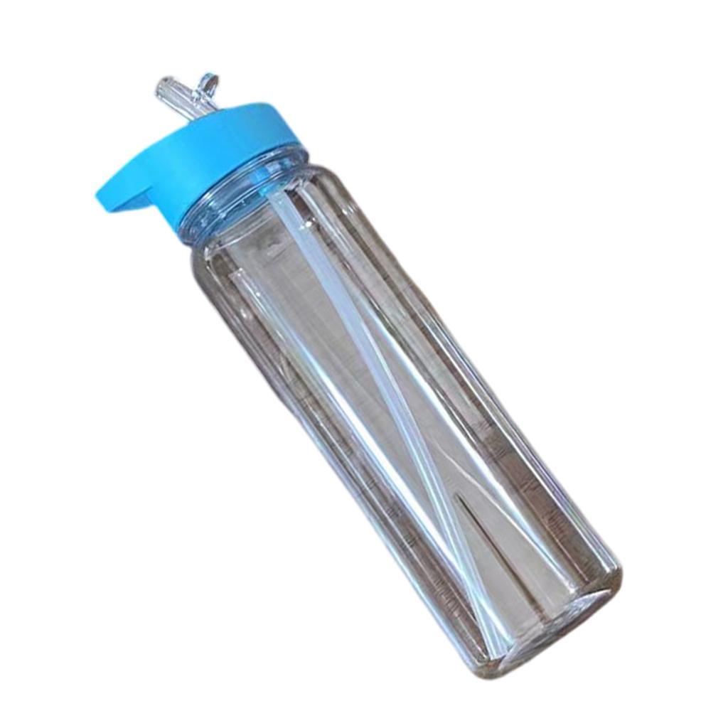 700ml Large Capacity Sports Drink Bottles Clear Plastic Sports Bottles Portable Water Cup with Handle and Straw