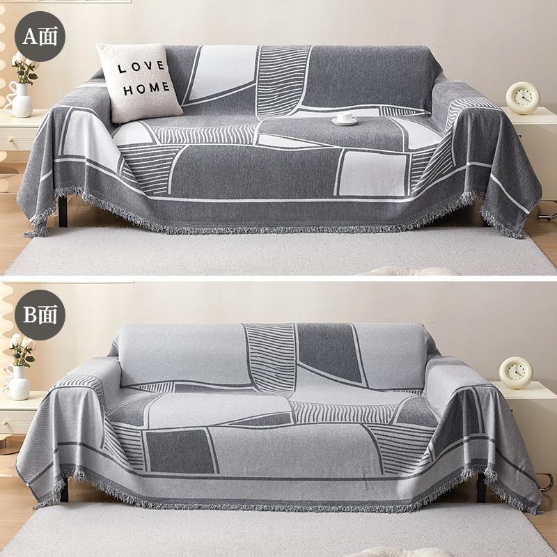 

Chenier Jade Leaf Sofa Cover Premium Light Luxury High-end Modern Thickened Chenier Four Seasons New Sofa Towel 180*130