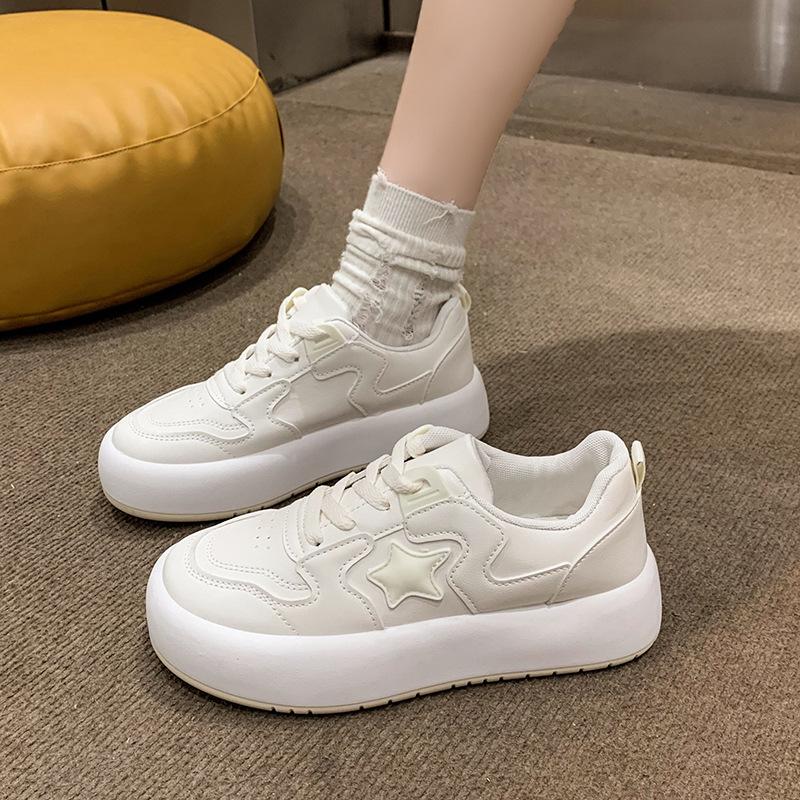 Malé bílé boty Podzimní novinka Ins Sladká sestra Všestranné Nika Silná podrážka Lehké Plátěnky