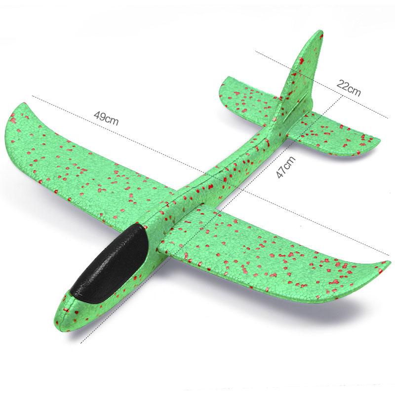 48CM Large EPP Foam Hand Throwing Aircraft Foam Gyratory Stunt Pressure Resistant Model Aircraft Outdoor Toys For Boys Children