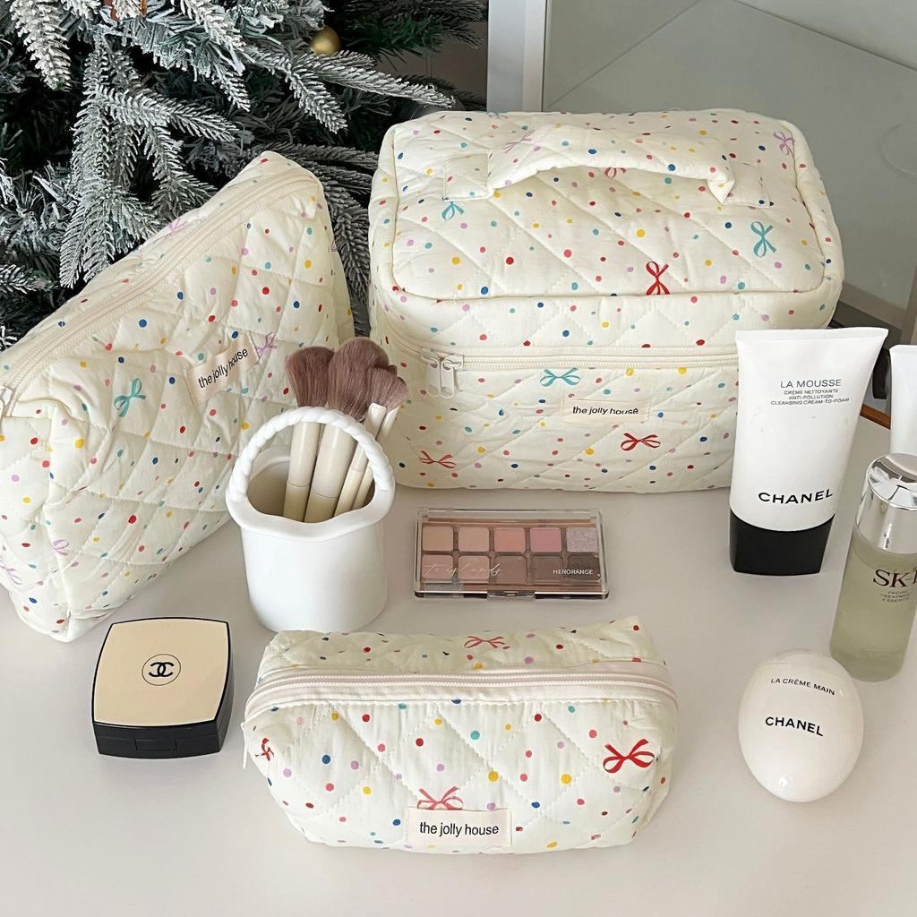 Black White Floral 3pcs/set Cosmetic Bag Women Fashion Portable Travel Large Capacity Toiletry Cosmetic Storage Bag Organizer