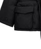 Noirer Shearling Detachable Goose Half Padded Jacket (Black)