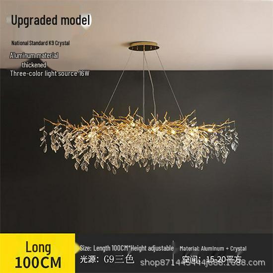 Elegant French Crystal Chandelier: K9 Aluminum Art Lamp for Living, Dining, and Bedroom