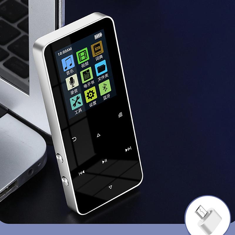 Mp4 Player With Bluetooth Built-In Speaker Touch Key Fm Radio Video Player