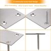 Équerres d'angle robustes en acier inoxydable 5x5x5 cm - Supports en forme de L à 90° pour étagères en bois, cadre de lit
