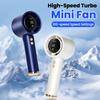 100-speed High-speed Handheld Fan USB Mini Portable Rechargeable Turbo Desk Fan