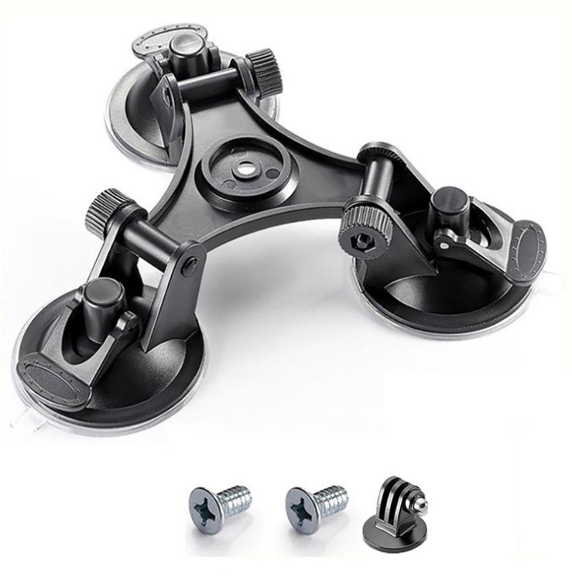 

Tri-angle Suction Cup Tripod Mount For Insta360 X5 X4 X3 GoPro Hero 13 12 11 10 9 DJI Osmo Action 5 4 Smartphone Accessories