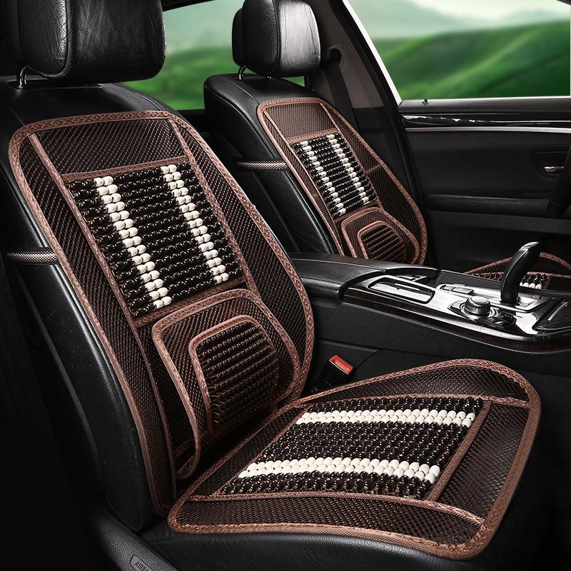 

Подушка на сиденье из деревянных бусин с вертикальными полосками для домашнего или офисного стула Model A: Simple Coffee