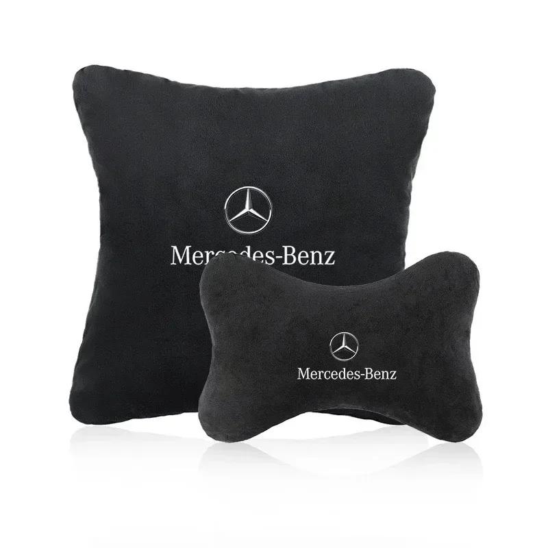 For Mercedes Benz AMG GLE GLS CLS GLC CLA GLA GLK ML C197 R231 W167 Car Seat Pillow Neck Headrest Protect Seat Belt Shoulder