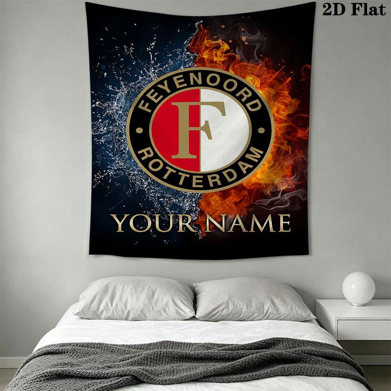 Custom Feyenoord Wall Hanging Printed Fabric Blanket Decorative Tapestries for Bedroom Living Room Home Decor