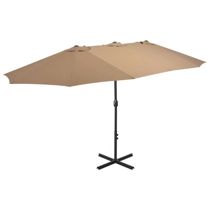 VidaXL Outdoor Parasol and Aluminum Pole, Patio Sunshade, Sun Shelter, Outdoor Terrace Parasol, 460 44870