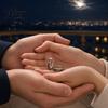 Starry Sky Ring Set Finger Ring, Adjustable Fit Couple Rings, Zinc Alloy Band Matching Bands with Sun Moon Design for Anniversary Daily Wear Romantic