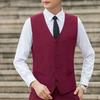 Γαμπριάτικο Ανδρικό Γιλέκο Πέισλι Μονόχρωμο Στενή Γραμμή Γραβάτα Ανδρικό Αμάνικο V-λαιμόκοψη Γιλέκο Πάρτι Καθημερινό Αμάνικο Επίσημο Επαγγελματικό Σακάκι