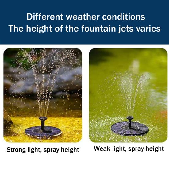 Floating Solar Fountain Bird Bath Solar Water Fountain with Multiple Nozzles Solar Powered Fountain for Garden Yard Pond Pool Outdoor