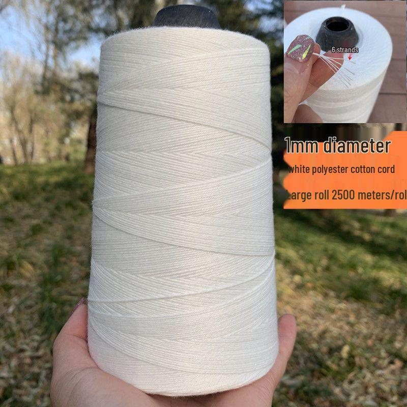 White Cotton Thread for Tying Zongzi, Sausages, Bacon, Cured Meat, and Fish