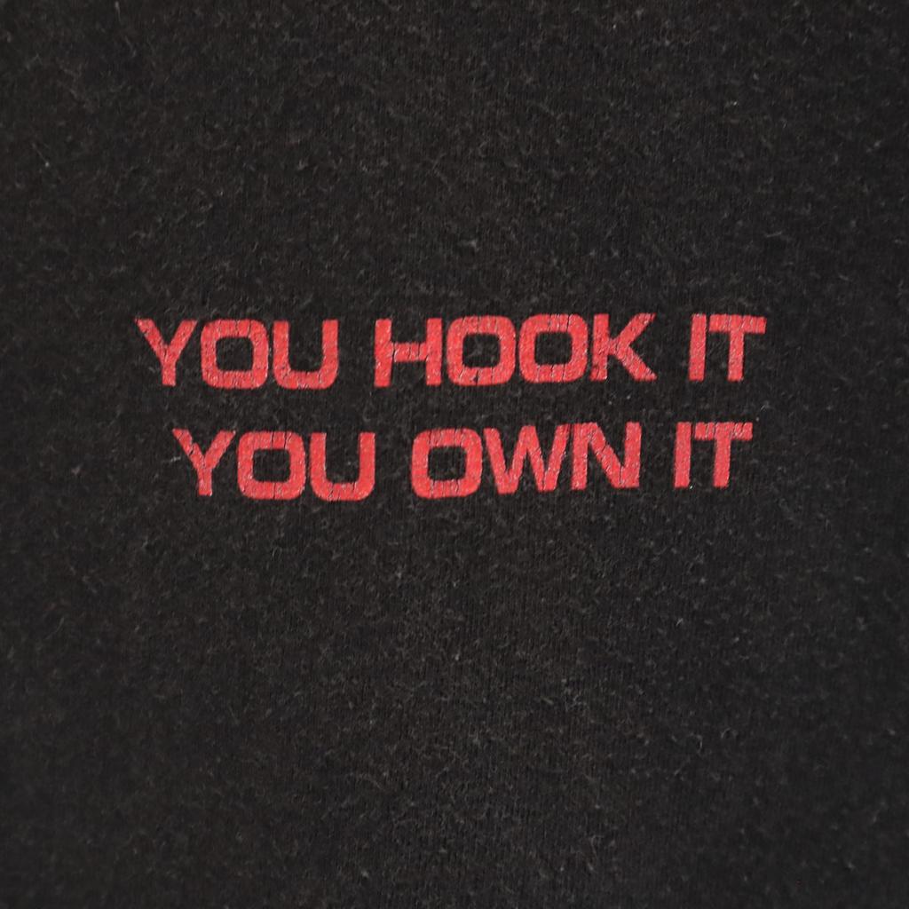 ONEITA 90s Made In USA Old Spider Print Back Short Sleeve T-shirt POWER-T Men's Used