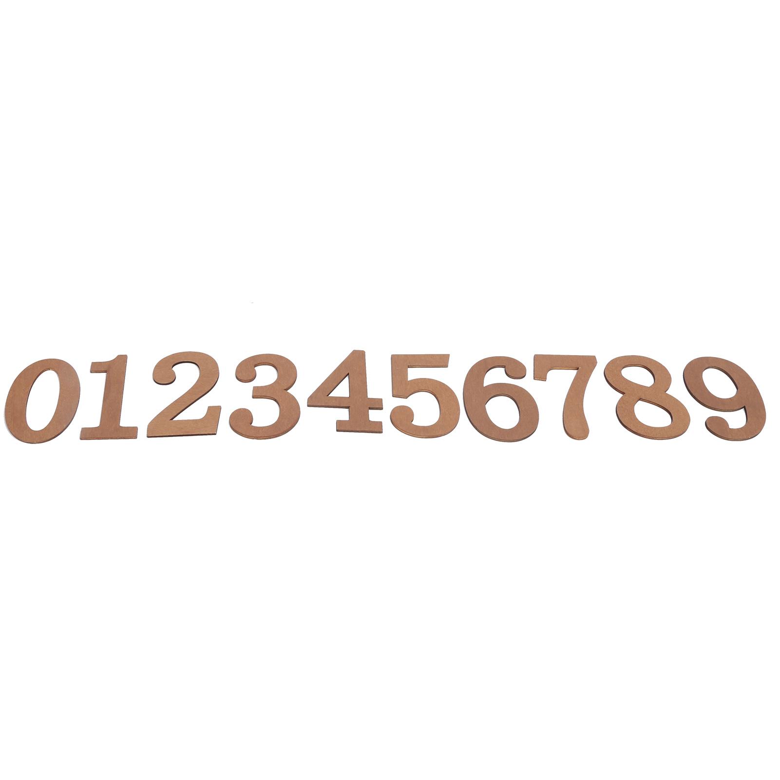 

10 шт. Деревянные цифры DIY Неокрашенные аксессуары для поделок Наклейки для холодильника Номер дома Альбом Часы