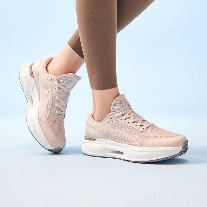 Anta Shocking 11 Comfortable Trendy Shock Absorbing Durable Low Top Training Shoes Women sneaker Gray Pink 122527718-4