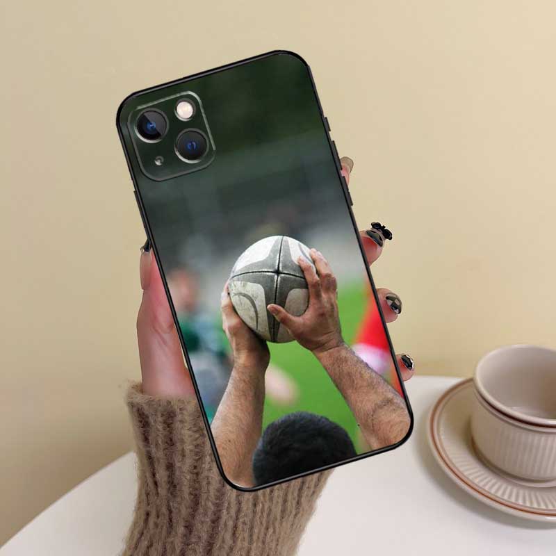 Rugby Ball Set Team Handyhülle Für iPhone 17 16 15 14 13 11 12 Pro Max mini 15 16 Plus 16e 17 Air Hülle Funda