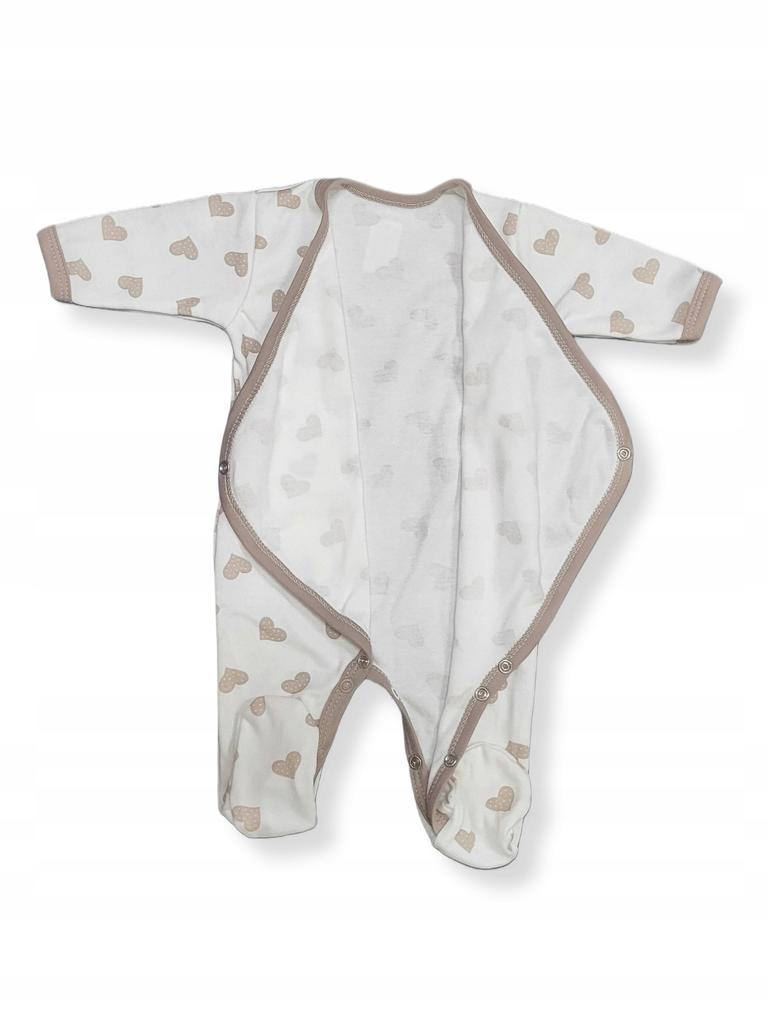 Baby Romper 68 Closure with Envelope Pajamas, Baby Layette, Roses